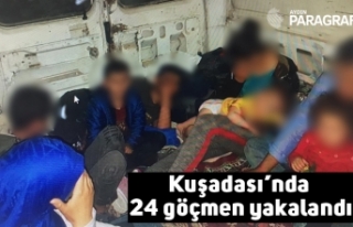 Kuşadası’nda 24 göçmen yakalandı