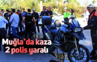 Muğla’da kaza: 2 polis yaralı