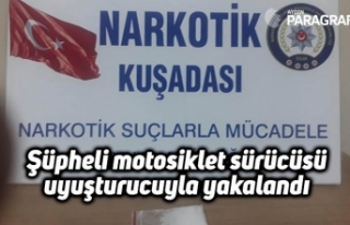 Şüpheli motosiklet sürücüsü uyuşturucuyla yakalandı