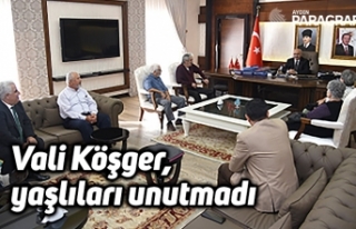 Vali Köşger, yaşlıları unutmadı