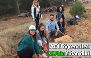ADÜ öğrencileri 20 bin fidan dikti