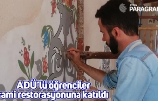 ADÜ’lü öğrenciler cami restorasyonuna katıldı