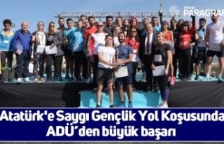 Atatürk'e Saygı Gençlik Yol Koşusunda ADÜ’den...