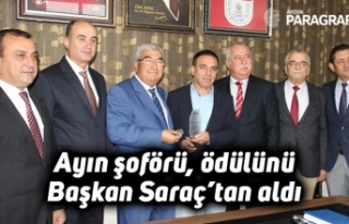 Ayın şoförü, ödülünü Başkan Saraç’tan...