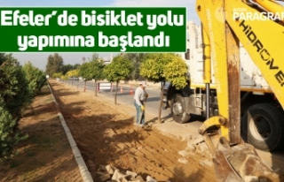 Efeler’de bisiklet yolu yapımına başlandı