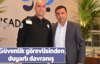 Güvenlik görevlisinden duyarlı davranış