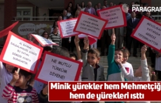 Minik yürekler hem Mehmetçiği hem de yürekleri...