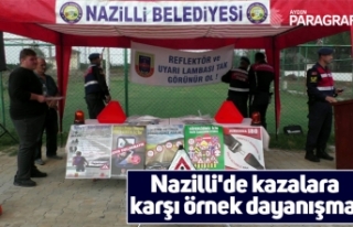 Nazilli'de kazalara karşı örnek dayanışma