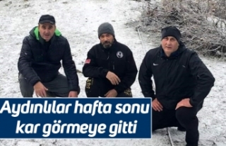 Aydınlılar hafta sonu kar görmeye gitti