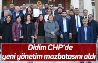 Didim CHP’de yeni yönetim mazbatasını aldı