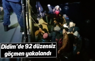 Didim’de 92 düzensiz göçmen yakalandı