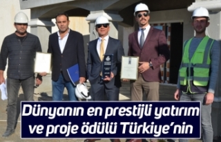 Dünyanın en prestijli yatırım ve proje ödülü...