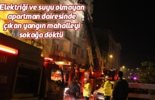 Elektriği ve suyu olmayan apartman dairesinde çıkan...