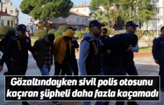 Gözaltındayken sivil polis otosunu kaçıran şüpheli...