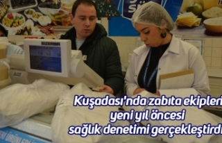 Kuşadası'nda zabıta ekipleri yeni yıl öncesi...