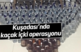 Kuşadası’nda kaçak içki operasyonu
