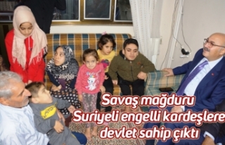 Savaş mağduru Suriyeli engelli kardeşlere devlet...
