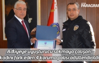 Adliyeye uyuşturucu sokmaya çalışan kadını fark...