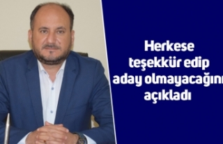 AK Parti İlçe Başkanı Tosun, herkese teşekkür...