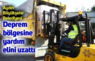 Aydın Büyükşehir Belediyesi deprem bölgesine...