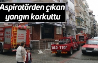 Aspiratörden çıkan yangın korkuttu