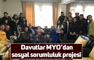 Davutlar MYO’dan sosyal sorumluluk projesi