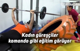 Kadın güreşçiler komando gibi eğitim görüyor