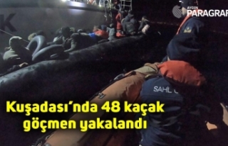 Kuşadası’nda 48 kaçak göçmen yakalandı