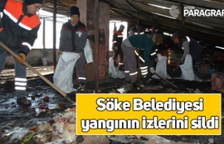 Söke Belediyesi yangının izlerini sildi