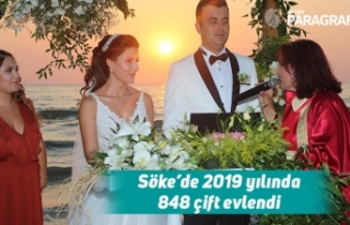 Söke’de 2019 yılında 848 çift evlendi