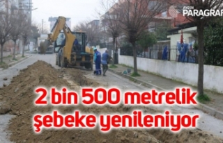 2 bin 500 metrelik şebeke yenileniyor