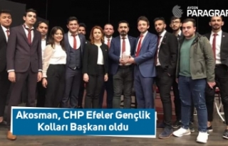 Akosman, CHP Efeler Gençlik Kolları Başkanı oldu