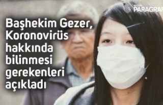 Başhekim Gezer, Korona virüsü hakkında bilinmesi...