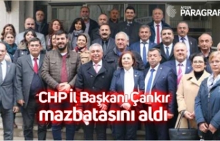 CHP İl Başkanı Çankır mazbatasını aldı