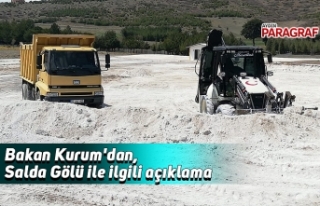 Bakan Kurum'dan, Salda Gölü ile ilgili açıklama