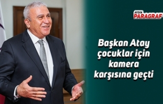 Başkan Atay çocuklar için kamera karşısına geçti