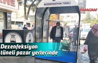 Dezenfeksiyon tüneli pazar yerlerinde