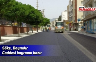 Söke, Bayındır Caddesi bayrama hazır