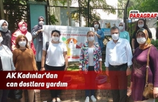 AK Kadınlar'dan can dostlara yardım