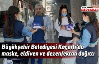Büyükşehir Belediyesi Koçarlı'da maske,...