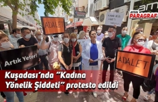 Kuşadası’nda “Kadına Yönelik Şiddeti” protesto...