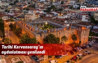 Tarihi Kervansaray’ın aydınlatması yenilendi