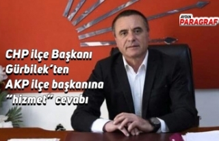 CHP ilçe Başkanı Gürbilek’ten AKP ilçe başkanına...