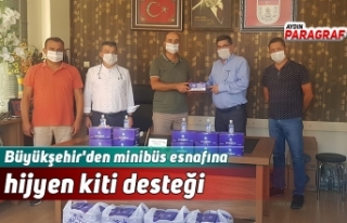 Büyükşehir'den minibüs esnafına hijyen kiti...