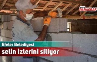 Efeler Belediyesi selin izlerini siliyor