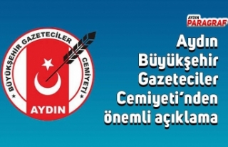 Aydın Büyükşehir Gazeteciler Cemiyeti’nden önemli...