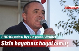 CHP Kuşadası İLçe Başkanı Gürbilek: Sizin hayatınız...
