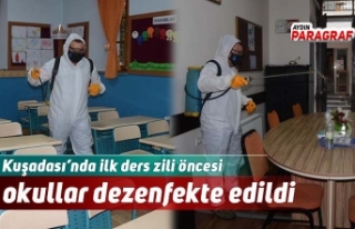 Kuşadası’nda ilk ders zili öncesi okullar dezenfekte...
