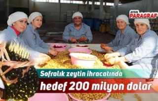 Sofralık zeytin ihracatında hedef 200 milyon dolar