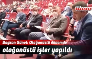 Başkan Günel: Olağanüstü dönemde olağanüstü...